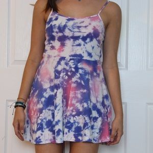 Purple and Pink Tie Dye Dress