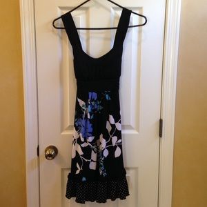 Floral dress with tie back