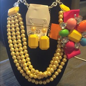 Bright necklace.