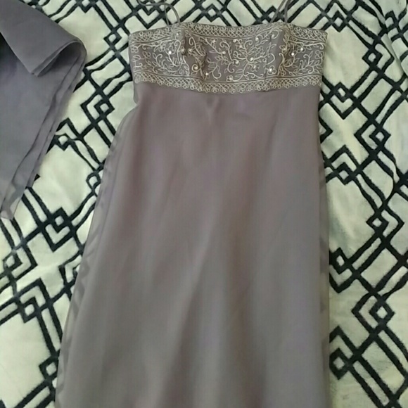 A deep purple long dress