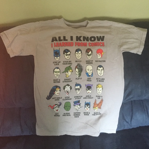DC comic book shirt