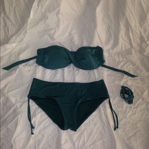 Teal swimsuit top