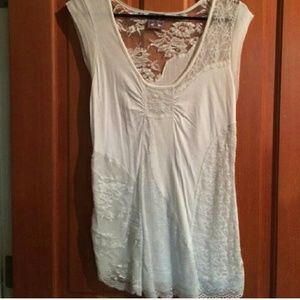 White Free People top with lace
