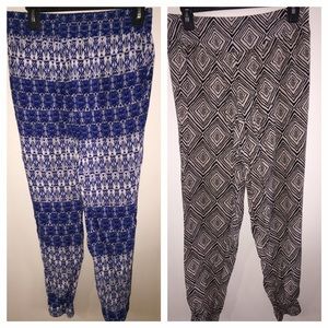 (2) harem pattern pants! 2for1‼️