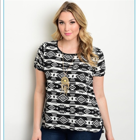 Aztec print top