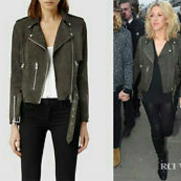 All Saints Jackets & Blazers - Olive leather jakcet