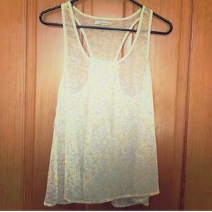 Sheer top with ruffles size L