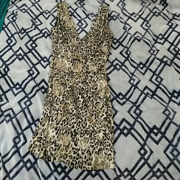 A leopard print dress