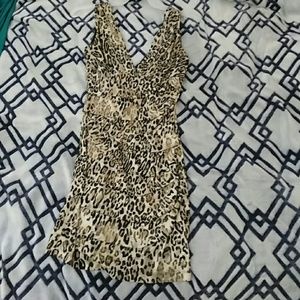 A leopard print dress