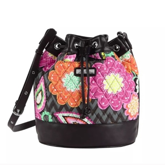 Vera Bradley Handbags - Vera Bradley Drawstring CrossBody Ziggy Zinnia NWT