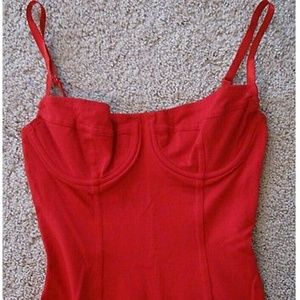 Red bustier american apparel dress