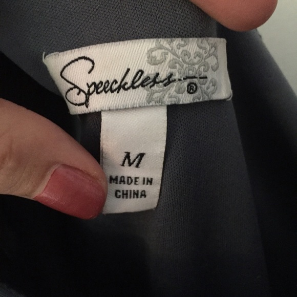 Macy/blue dress with sequence on side and shoulder - Picture 2 of 4