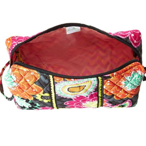 Vera Bradley Large Cosmetic Bag Ziggy Zinnia NWT - Picture 2 of 2