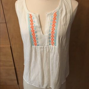 NWT Peasant embroidered top