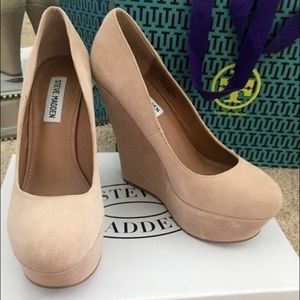 Steve Madden Blush Nude Suede Pammyy Heels 7.5
