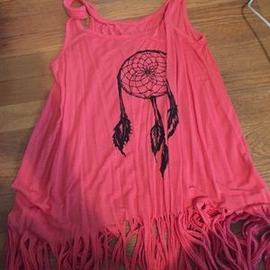 Dream catcher fringe tank