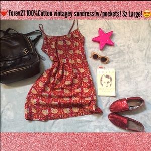 ❤️🤓CUTE👗Forever21 cotton sundress! Sz Large❤️