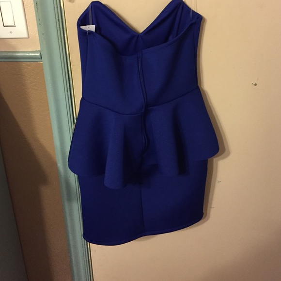 Blue Peplum Dress - Picture 2 of 2