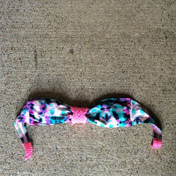 Other - Tie dye neon strapless bikini top Other - Tie dye neon strapless bikini top