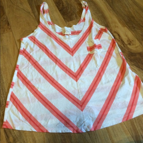 Levi's Pink and Coral Striped Babydoll Tank