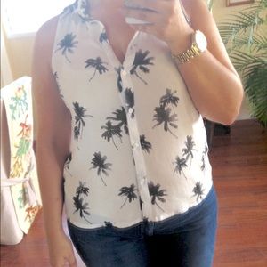 American Eagle Palm Tree Tank Top