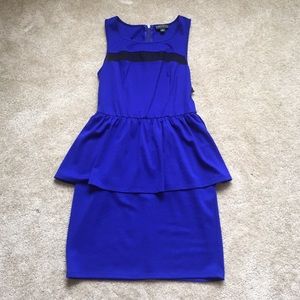 Forever 21+ Blue Peplum Dress