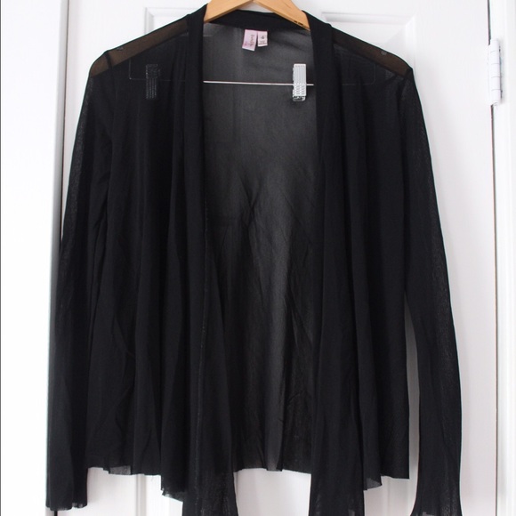Sheer Black Cardigan