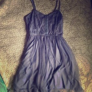 Spaghetti strap tulle skirt dress w/ lace bodice