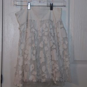 White Textured Skirt