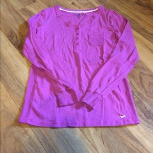 DKNY Fushia Cotton Long Sleeved TShirt