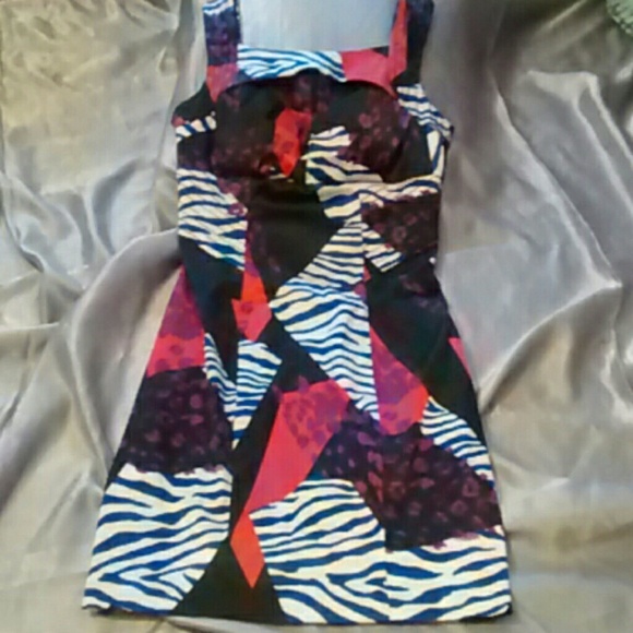 🌟REDUCED🌟✳My Michelle✳ Multi-Color/Pattern Dress - Picture 1 of 4