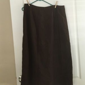 Brown pencil skirt