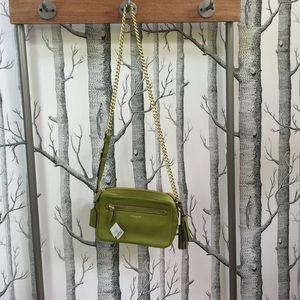 Coach Legacy Flight Bag in Lime w/ Chain Strap