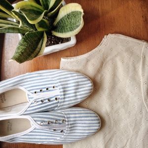 American Apparel Striped Tennis Sneakers