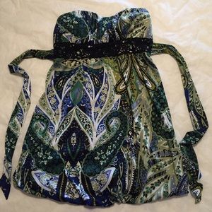 ☄Ruby Rox Light Strapless Summer Dress (Large)☄