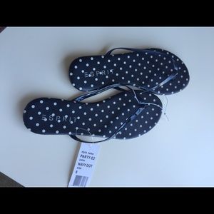NWT navy dots Esprit sandals