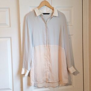 Zara pastel color block tunic