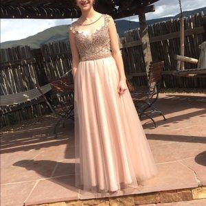Terani Couture Beaded Illusion Prom dress