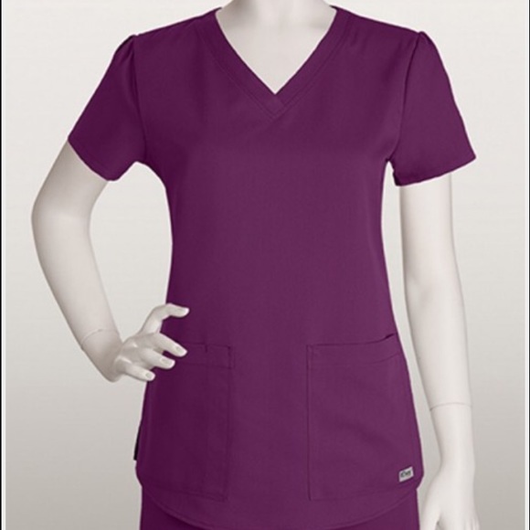 Greys anatomy, matching scrubs in wine. Worn twice