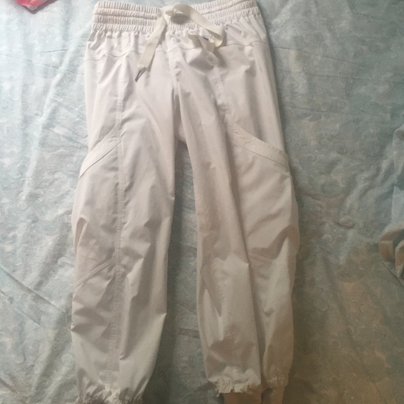 Lulu sheer white yoga/beach pants