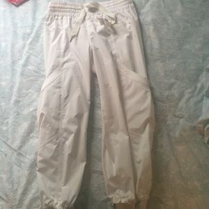 Lulu sheer white yoga/beach pants
