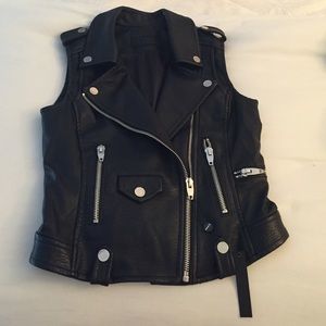 Leather Moto Vest