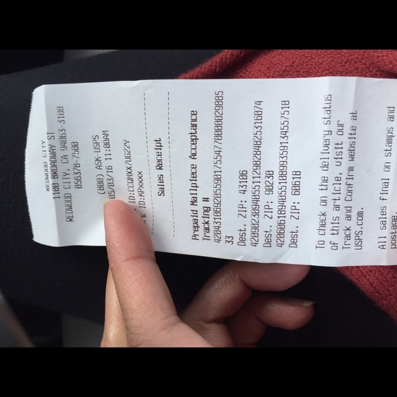 Proof of shipping 5/3 11:00am