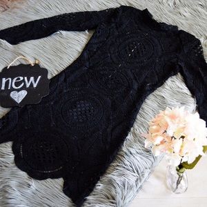 ALESSA Black crochet dress