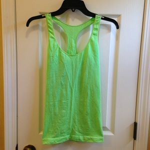 Lime green workout tank top