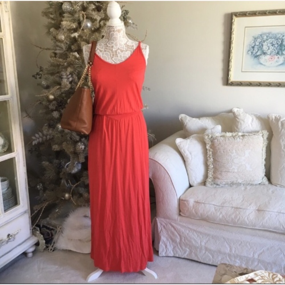Maxi dress in dark orange by Old Navy
