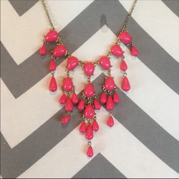 Pink statement Francesca's necklace