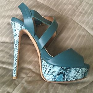 Teal  Platform High Heels