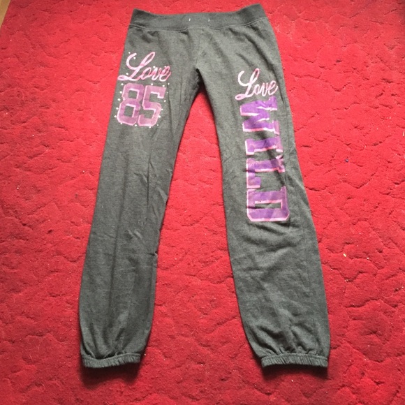 "Love Wild" Gray sweatpants.