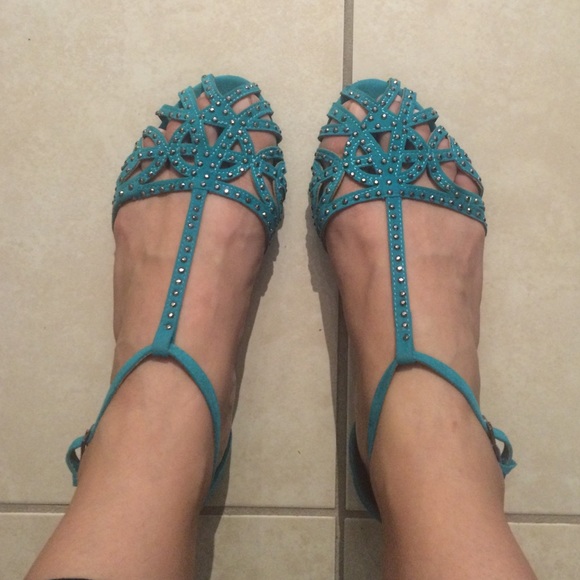 Teal Sandals